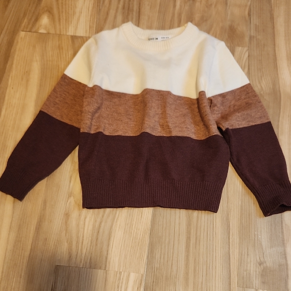 SHEIN Boy's Sweater in Cream, Tan, and Brown